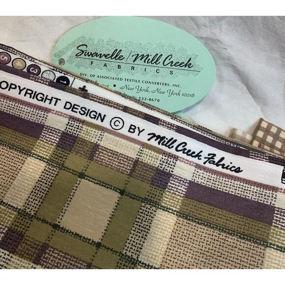 Mill Creek Fabrics Multi Color Fabric Lot Green Brown Purple Red Beige Blue - Picture 5 of 12